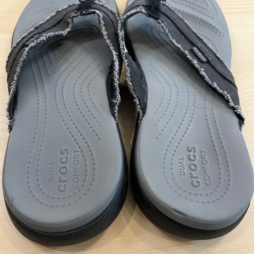 CROCS canvas thong